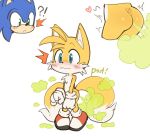  accident anthro blush butt canid canine duo embarrassed eulipotyphlan fart fart_cloud fart_fetish fox hedgehog hi_res male male/male mammal miles_prower riroburo sega sonic_the_hedgehog sonic_the_hedgehog_(series) 