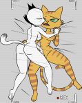  2019 anthro areola breasts butt crossover domestic_cat eyes_closed felid feline felis female female/female fingering fingering_partner fran_(litterbox_comics) freckles french_kissing fur green_eyes green_sclera half-closed_eyes hand_holding hand_on_hip kissing litterbox_comics looking_at_another lying mammal mature_anthro mature_female mother_puss narrowed_eyes nipples nude on_back on_bottom on_top orange_body orange_fur recording redout sex striped_body striped_fur stripes the_complex_adventures_of_eddie_puss thick_thighs tongue tongue_out vaginal vaginal_fingering webcomic white_body white_fur zeigram 