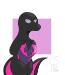  catscratch08th female hand_on_chest hi_res light lighting lizard lizard_tail looking_at_viewer markings mature_female nintendo pok&eacute;mon pok&eacute;mon_(species) reptile salazzle scalie shaded signature simple_background solo video_games 