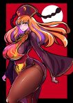  1girl breasts chinese_clothes closed_mouth crescent enajii highres junko_(touhou) large_breasts long_hair moon orange_hair pantyhose phoenix_crown red_eyes solo tabard thighhighs thighs touhou 