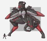  2022 absurd_res breasts duo featureless_breasts female front_view hi_res holding_object holding_sword holding_weapon human justnyarla konami larger_female machine macro mammal melee_weapon metal_gear metal_gear_(robot) metal_gear_ray metal_gear_rising:_revengeance metallic_body not_furry nude raiden_(metal_gear) robot size_difference standing sword video_games weapon 