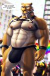  abs anthro blue_sky_studios bulge clothing diego_(ice_age) dream_and_nightmare felid hi_res ice_age_(series) jockstrap lgbt_pride machairodontine male mammal nipples underwear 