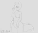  animated anthro canid canine canis female inflation mammal overweight overweight_female slightly_chubby solo spardu suprized tagme weight_gain wolf 