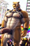  abs anthro balls blue_sky_studios diego_(ice_age) dream_and_nightmare felid foreskin genitals hi_res humanoid_genitalia humanoid_penis ice_age_(series) lgbt_pride machairodontine male mammal nipples penis 