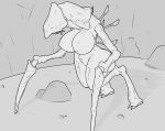  2022 absurd_res alien anthro anthrofied antlion_(half-life) antlion_guard arthropod big_breasts breasts curvy_figure female full-length_portrait greyscale half-life half-life_2 hi_res methados monochrome nipples non-mammal_breasts nude portrait solo valve video_games voluptuous 