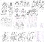  774_(nanashi) branded breasts exhibitionism huge_breasts multiple_girls sketch text_focus 