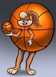  anthro basketball basketball_costume clothing costume female holding_(disambiguation) kigtoons lagomorph leporid lola_bunny looney_tunes mammal rabbit smile solo standing vixdojofox warner_brothers 