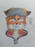  ahegao anthro bodily_fluids canid canine chen_(foxchen) clothing cum cum_in_mouth cum_inside cum_on_face cumshot duo ejaculation excited fox foxchen genital_fluids girly hat headgear headwear hi_res looking_pleasured male mammal mouth_closed solo 
