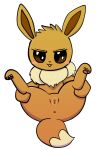  brown_body eevee female feral genitals hi_res lemonspark_nwt looking_at_viewer nintendo pok&eacute;mon pok&eacute;mon_(species) pussy simple_background solo spread_legs spreading video_games white_background 