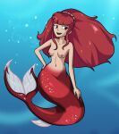  breasts clothed clothing female h2o:_mermaid_adventures hair hand_on_hip humanoid long_hair marine merfolk relatedguy rikki_chadwick small_breasts smile solo split_form topless 