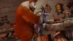  anal anthro balls blizzard_entertainment canid duo eyewear genitals glasses hi_res knot male male/male mammal pandaren perromalo size_difference ursid video_games vulpera warcraft 
