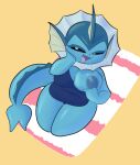  absurd_res anthro areola blue_areola blue_nipples breasts bunibelol eeveelution female hi_res nintendo nipples pok&eacute;mon pok&eacute;mon_(species) presenting revealing_breasts solo vaporeon video_games 