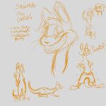  anthro digital_media_(artwork) fan_character feral greypillow grin hi_res jak_and_daxter male mammal monochrome multiple_poses mustelid naughty_dog ottsel paws pose semi-anthro sketch_page smile sony_corporation sony_interactive_entertainment text video_games 