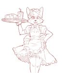  actionbastardvirginblstr anthro beverage clothing container cup cyberconnect2 footwear frilly frilly_clothing girly hi_res leggings legwear little_tail_bronx maid_apron maid_hat maid_uniform male slim socks solo taco_bell tail_concerto uniform video_games waffle_ryebread 