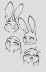  ahegao blush disney expressions fluffytuft hi_res judy_hopps lagomorph leporid looking_pleasured mammal rabbit sketch_page zootopia 