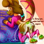  absurd_res after_anal after_sex anthro balls big_butt bodily_fluids brown_body brown_fur brown_hair butt cafet&#039;zin cafet&#039;zin_(artist) canid canine canis clothing cum cum_in_ass cum_in_balls cum_in_pussy cum_inside digitigrade domestic_dog excessive_cum fur genital_fluids genitals girly green_nose green_paws hair hi_res implied_incest in_heat incest_(lore) intersex latex latex_stockings latex_topwear legwear long_hair mammal offscreen_character presenting pseudo_pussy raised_tail rubber rubber_clothing signature simple_background solo stockings tan_body tan_fur teenager tight_clothing unusual_anatomy young 