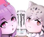  &lt;3 &lt;3_eyes 2022 accessory anotherpic anthro beverage black_nose blush bodily_fluids domestic_cat energy_drink felid feline felis female fur grey_body grey_fur group hair hair_accessory hair_bow hair_ribbon kemono_friends looking_at_another male male/female mammal masyunya monster_energy pallas&#039;s_cat_(kemono_friends) purple_body purple_eyes purple_fur purple_hair ribbons saliva saliva_string simple_background trio vkontakte white_body white_fur yellow_eyes 