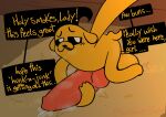  adventure_time anthro canid canine canis cartoon_network domestic_dog jake_the_dog male mammal masturbation nonbinary_bunny solo 