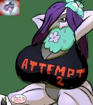  absurd_res anthro avian big_breasts bird breasts clothing digital_media_(artwork) english_text fak&eacute;mon fan_character female hi_res huge_breasts looking_at_viewer markiplier neferkiti nintendo pok&eacute;mon pok&eacute;mon_(species) shaded shieradevil shirt simple_background solo text text_on_clothing text_on_shirt text_on_topwear thick_thighs topwear unnamed_fakemon_(matpat) video_games youtube 