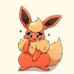  &lt;3 2021 absurd_res ambiguous_gender cheek_tuft cute_fangs eeveelution eye_glint facial_tuft flareon fluffy fur green_eyes hi_res kemono neck_tuft nintendo open_mouth park_horang paws pok&eacute;mon pok&eacute;mon_(species) raised_paw red_body red_skin solo tan_body tan_fur tuft video_games 