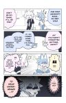  absurd_res anthro aranami_kujira bag bovid brown_tail_(artist) canid canine canis caprine comic dialogue edit english_text goat hard_translated hi_res humor ipponyari_kazuto mammal text translated 