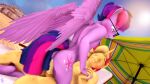  3d_(artwork) absurd_res anal anal_penetration anthro anthrofied crossgender digital_media_(artwork) equestria_girls equid equine eyewear friendship_is_magic ftm_crossgender glasses hair hand_holding hasbro hi_res horn male male/male mammal my_little_pony penetration purple_eyes purple_hair sunset_shimmer_(eg) twilight_sparkle_(mlp) unicorn unie winged_unicorn wings 