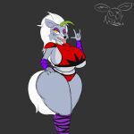  absurd_res animatronic anthro big_breasts breasts canid canine canis cleavage clothed clothing female five_nights_at_freddy&#039;s five_nights_at_freddy&#039;s:_security_breach hi_res humanoid machine mammal nailstrabbit robot roxanne_wolf_(fnaf) scottgames side_boob solo tight_clothing under_boob video_games wolf 