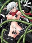  assassin_cross blush breasts large_breasts nipples ootsuki_wataru ragnarok_online solo tentacles thighhighs torn_clothes white_hair 