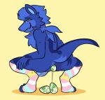  anal clothing egg growlithe legwear low_res lying male male/male nintendo nsfw oviposition pok&eacute;mon pok&eacute;mon_(species) stockings video_games 