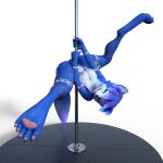  anthro bbdworks body_chains canid canine dancing female fox glowing glowing_markings hi_res krystal mammal markings nintendo pole pole_dancing solo star_fox video_games 