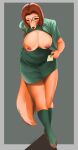  2022 absurd_res anthro big_breasts breasts canid canine canis clothing digital_media_(artwork) domestic_dog dress eyewear female footwear fursin glasses hair hi_res hunting_dog looking_at_viewer mammal nipples saluki sighthound simple_background solo suki_lane 