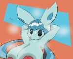  anthro armpit_fetish big_breasts bodily_fluids breasts canid canine castinly eeveelution female female/female glaceon hi_res looking_at_viewer mammal nintendo pinup pok&eacute;mon pok&eacute;mon_(species) pose raised_arm simple_background slim solo steam sweat sweatdrop teasing tongue tongue_out video_games 