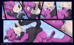  anthro canid canine dizzy_(dizzymilky) dizzymilky domestic_cat duo felid feline felis fem female female/female female_focus female_on_top flameheartxxx fox french_kissing genitals hi_res hybrid kissing making_out mammal on_top pussy tongue tongue_out 