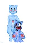  abuse age_difference anthro avioylin balls big_breasts blood blush bodily_fluids breasts broken_teeth bruised_eye cartoon_network choker cum domestic_cat dominant dominant_male duo erection facial_piercing felid feline felis female forced genital_fluids genitals gumball_watterson humanoid_genitalia humanoid_penis incest_(lore) jewelry long_penis makeup male mammal mascara mascara_tears mature_anthro mature_female necklace nicole_watterson nose_piercing nude open_mouth penis piercing simple_background the_amazing_world_of_gumball 
