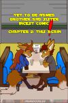  anthro brother brother_and_sister canid canine duo female foot_fetish foot_play footjob fox hi_res incest_(lore) kamperkiller_(artist) male male/female mammal public restaurant sex sibling sister twins 