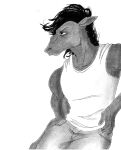  absurd_res anthro beastars black_body black_fur black_hair bottomwear clothing denim denim_clothing efradraws equid equine fur graphite_(artwork) hair hi_res horse horse_mane jeans male mammal marker_(artwork) muscular muscular_male pants pencil_(artwork) solo traditional_media_(artwork) yafya_(beastars) 