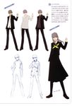  atlus braid glasses long_skirt megaten narukami_yuu official_art persona persona_4 school_uniform seifuku seta_souji short_hair simple_background skirt soejima_shigenori 