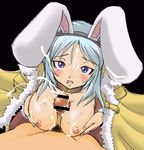  animal_ears artist_request blue_eyes blue_hair breasts bunny_ears censored cum cum_on_body cum_on_breasts cum_on_upper_body ejaculation jacket large_breasts male_pubic_hair paizuri penis pov pubic_hair ragnarok_online solo_focus sweat wizard_(ragnarok_online) 