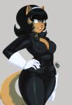  anthro black_hair domestic_cat felid feline felis female green_eyes hair hi_res kitty_katswell mammal nickelodeon solo t.u.f.f._puppy tovio_rogers 