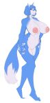 absurd_res anthro big_breasts blue_body blue_fur blue_hair bodily_fluids breasts canid canine carsen female fluffy fluffy_tail fox fur genitals green_eyes hair hi_res krystal mammal markings multicolored_body multicolored_fur nintendo nipples nude pussy simple_background smile solo star_fox sweat thick_thighs tribal tribal_markings two_tone_body two_tone_fur video_games white_body white_fur wide_hips 