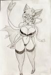  a anthro artist_fibbelous big_breasts breasts clothing curvy_figure eyewear female footwear glasses hi_res hourglass_figure huge_breasts invalid_tag laced_topwear laced_underwear legwear male male/female nintendo pok&eacute;mon shoes solo stockings video_games 