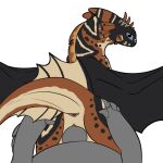  anus brown_body dragon dreamworks female genitals how_to_train_your_dragon male male/female membrane_(anatomy) membranous_wings night_fury penetration penis pussy scalie symrea telegram_sticker triangular_anus western_dragon wings 