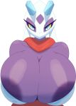  anthro anthrofied areola big_breasts blue_eyes breasts cleavage clothed clothing digital_media_(artwork) dullyarts female froslass hedi_(echodot) hi_res huge_breasts humanoid looking_at_viewer nintendo pok&eacute;mon pok&eacute;mon_(species) pok&eacute;morph solo spirit video_games 