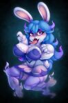  2022 absurd_res anthro azura_inalis blush clothed clothing digital_media_(artwork) eyebrows eyelashes fangs female fingers ghost hair hi_res lagomorph legwear long_hair looking_at_viewer mammal mario_plus_rabbids_sparks_of_hope nipple_outline open_mouth rabbid rabbid_ghost_girl raving_rabbids rayman_(series) solo spirit tongue tongue_out ubisoft video_games 