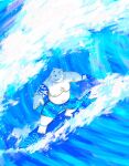  2022 anthro belly big_belly bottomwear clothing detailed_background fur hi_res humanoid_hands kemono male mammal moobs morino8484 nipples outside overweight overweight_male shorts solo surfboard surfing ursid water white_body white_fur 