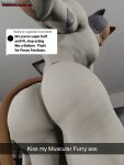  anthro big_butt blender_(software) butt camera_view domestic_cat epic_games felid feline felis fortnite fur looking_back male mammal meowscles muscular muscular_anthro muscular_male nude selfie smile smokedaddy snapchat solo thick_thighs tiktok video_games white_body 