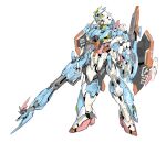  absurdres clenched_hand gun gundam highres holding holding_gun holding_weapon mecha mobile_suit ni~tsu_kashi redesign robot science_fiction v-fin weapon white_background yellow_eyes zeta_gundam zeta_gundam_(mobile_suit) 