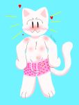  &lt;3 absurd_res anthro blush bulge chibi clothing cute_expression detailed_bulge genital_outline heart_clothing hi_res humanoid knitty445 male penis_outline presenting presenting_bulge proud short_stack solo underwear 