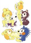  absurd_res anal anal_fisting anal_penetration animal_crossing canid canine canis domestic_dog eulipotyphlan female female/female fisting hedgehog hi_res isabelle_(animal_crossing) labelle_able mabel_able mammal nintendo o-den penetration sable_able video_games 
