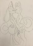  absurd_res anthro duo eyes_closed female hi_res humanoid kissing lucario male male/female masturbation nintendo pok&eacute;mon pok&eacute;mon_(species) sketch video_games 